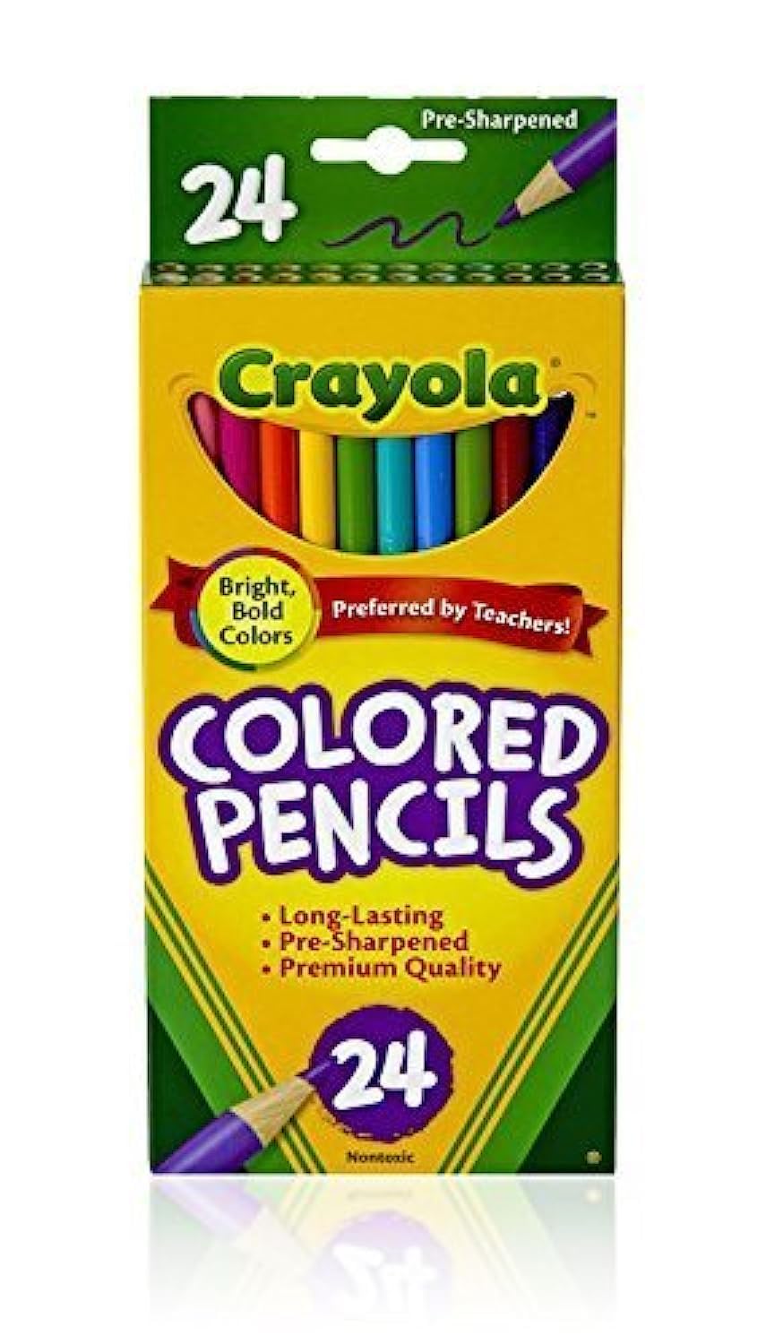 Crayola Colored Pencils, Assorted Colors, Box Of 24 Color Pencils