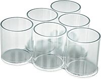 Azar Displays 225594 6-Cup Triangular Display, 6.75 x 6.75 x 2.5 inches, Clear