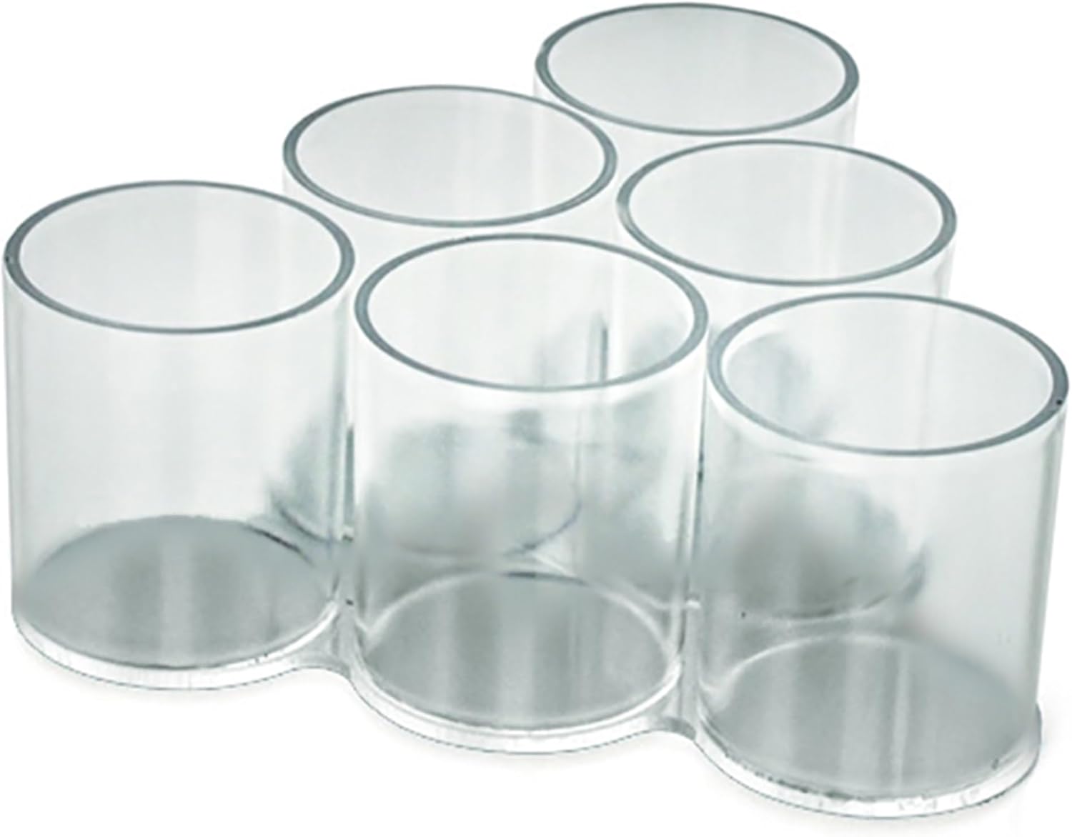 Azar Displays 225594 6-Cup Triangular Display, 6.75 x 6.75 x 2.5 inches, Clear