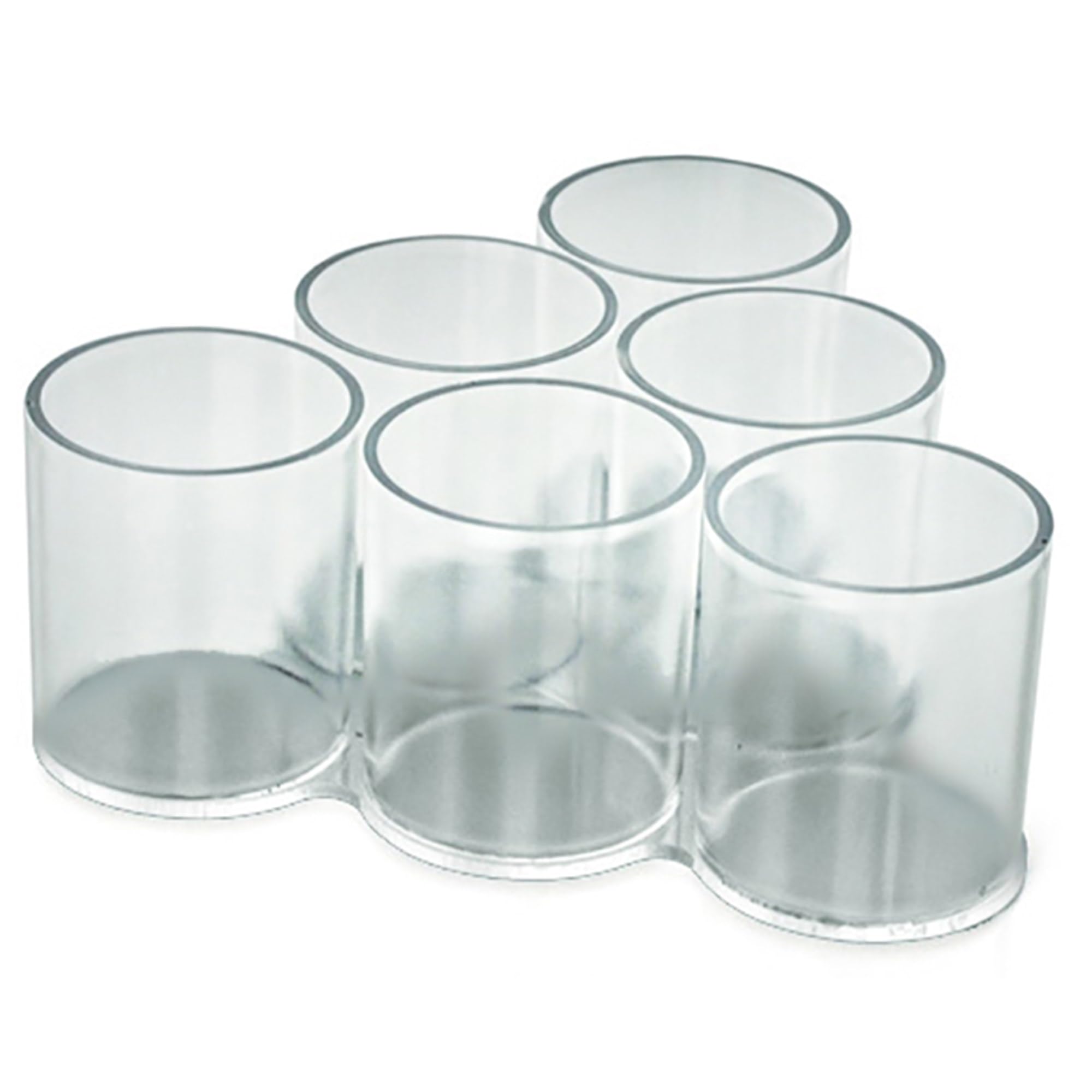 Azar Displays 225594 6-Cup Triangular Display, 6.75 x 6.75 x 2.5 inches, Clear