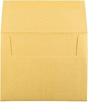 JAM PAPER Metallic Invitation Envelopes - Gold Stardream - 25/Pack