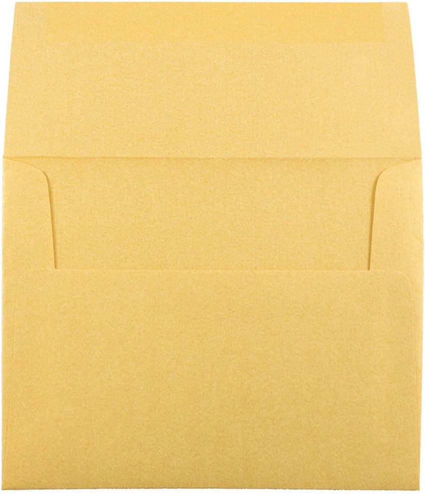 JAM PAPER Metallic Invitation Envelopes - Gold Stardream - 25/Pack