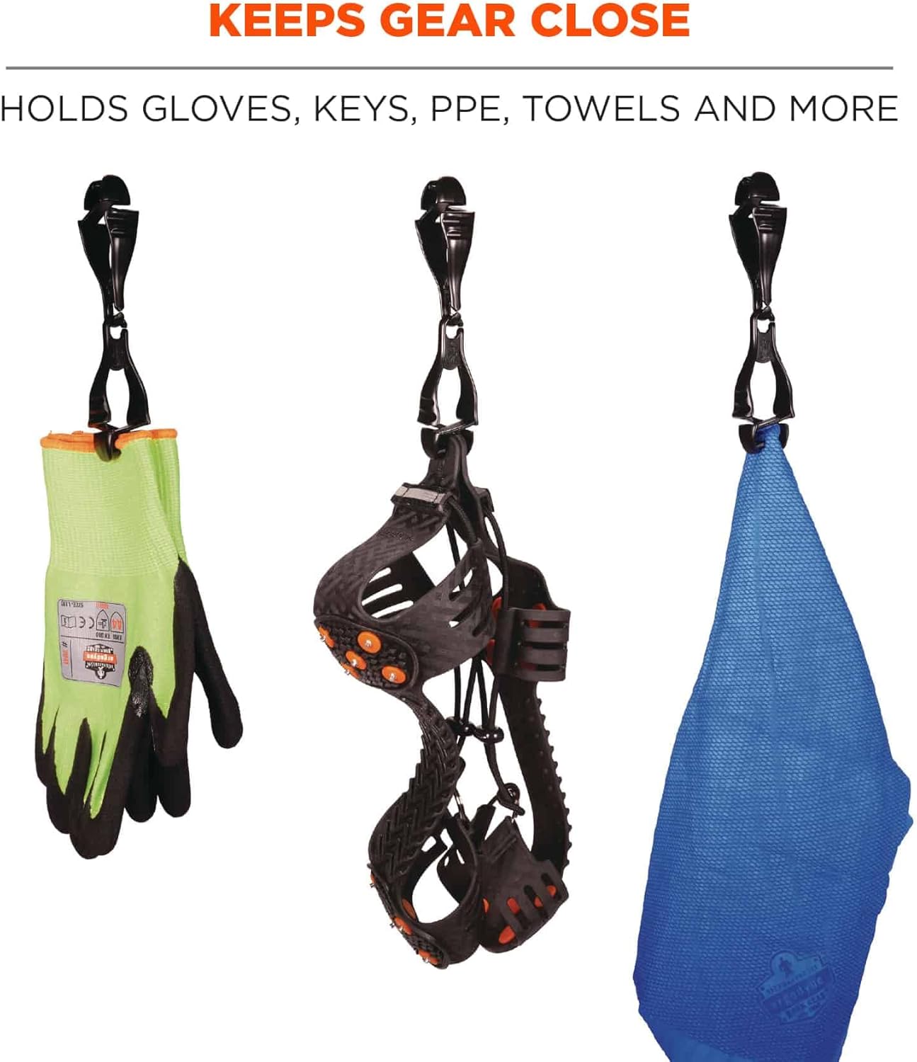 ERGODYNE Squids 3400 Glove Clip Holder with Dual Clips