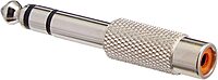 C2G Legrand 6.3mm Stereo Male to RCA Female Audio Adapter, Silver Stereo Plug Adapter, 1 Count, C2G 40640