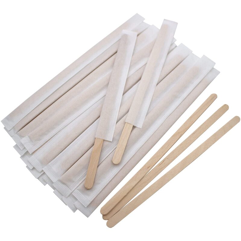 Coffee Stirrer wooden 6inch-individual wrap