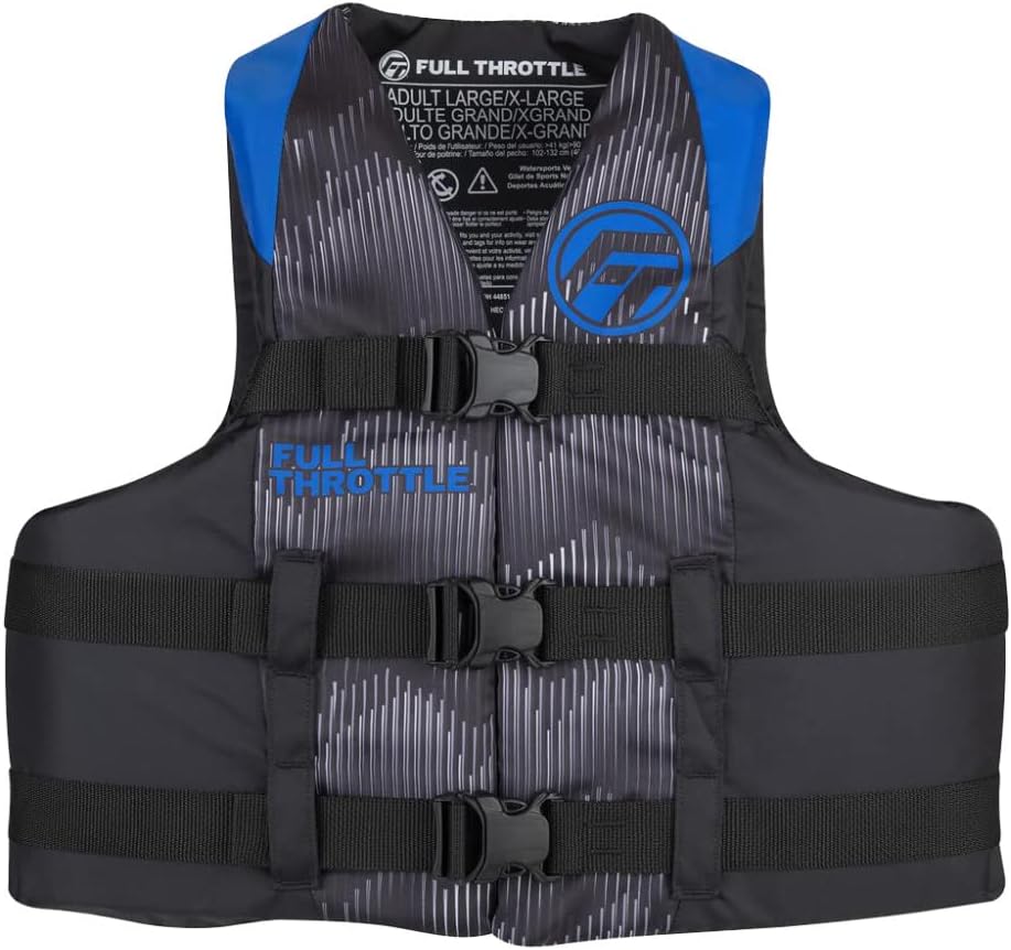 FULL THROTTLE Adult Nylon Life Jacket (USCG & Transport Canada Approved)