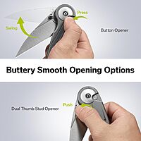 CIVIVI Starflare Pocket Knife, 3.3\" Folding Button Lock