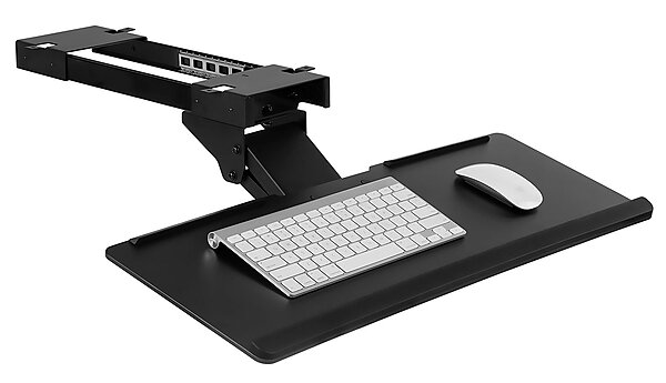 Mount-It! Under Desk Computer Keyboard and Mouse Tray, Slide Out Ergonomic Keyboard Drawer with Gel Wrist Pad, Tilt