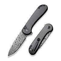 CIVIVI Elementum II Pocket Folding Knife 2.96in Blade Button Lock Deep-Carry Clip