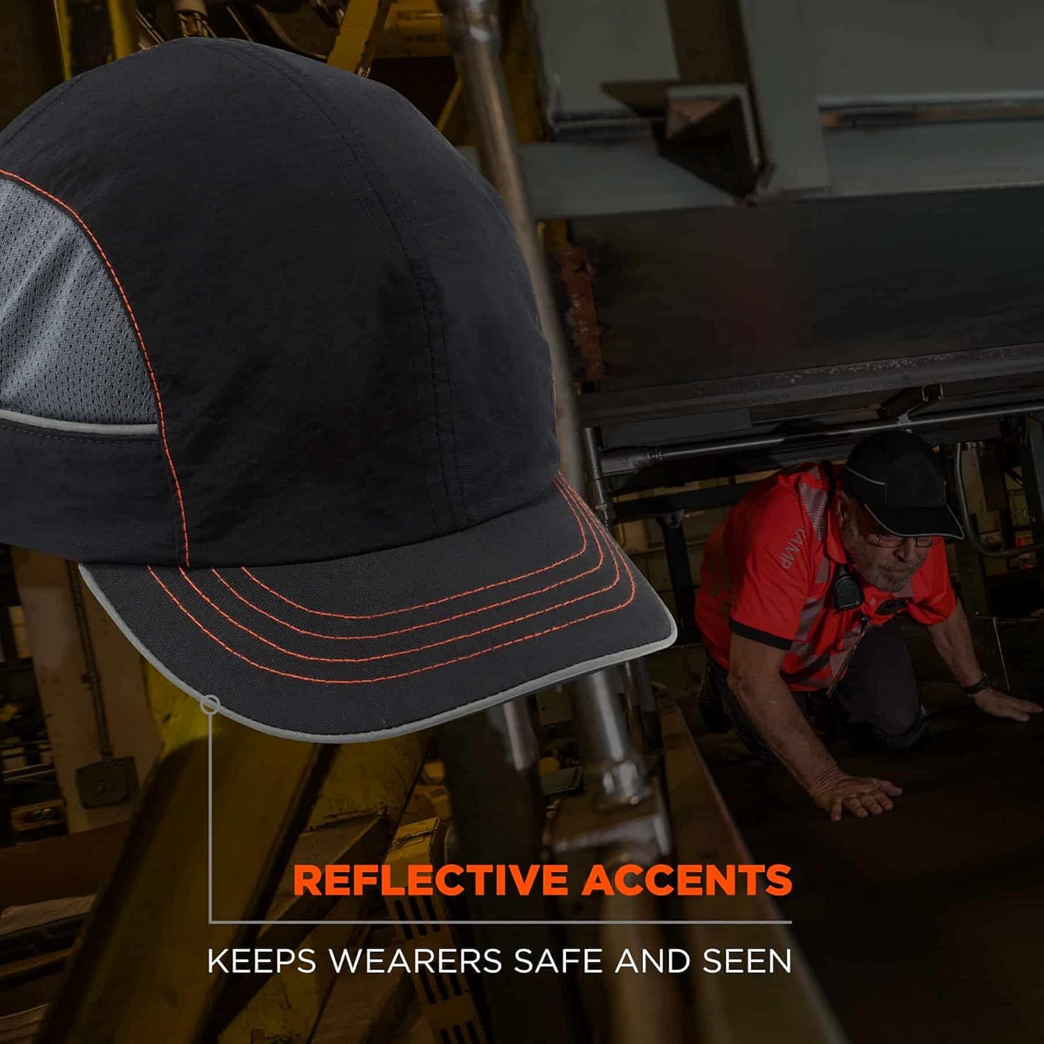 ERGODYNE Skullerz 8950XL Bump Cap, Baseball-Style Head Protection