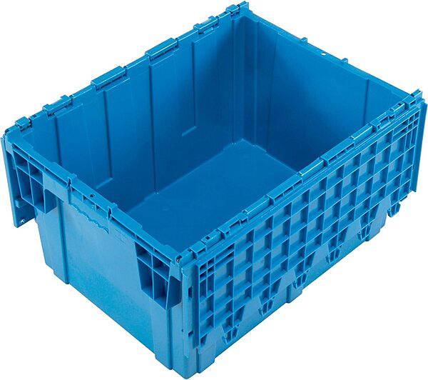 Monoflo International Contenedor de distribución con Tapa abatible 28 – 1/8 X 20 Azul – 3/4 X 15 – 5/8