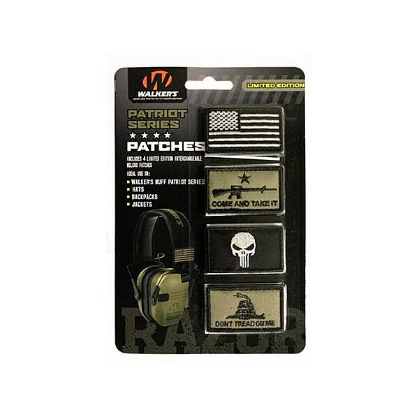 WALKER'S Razor Patriot Patch Kit Hook & Loop Attachable Embroidered Patch Set