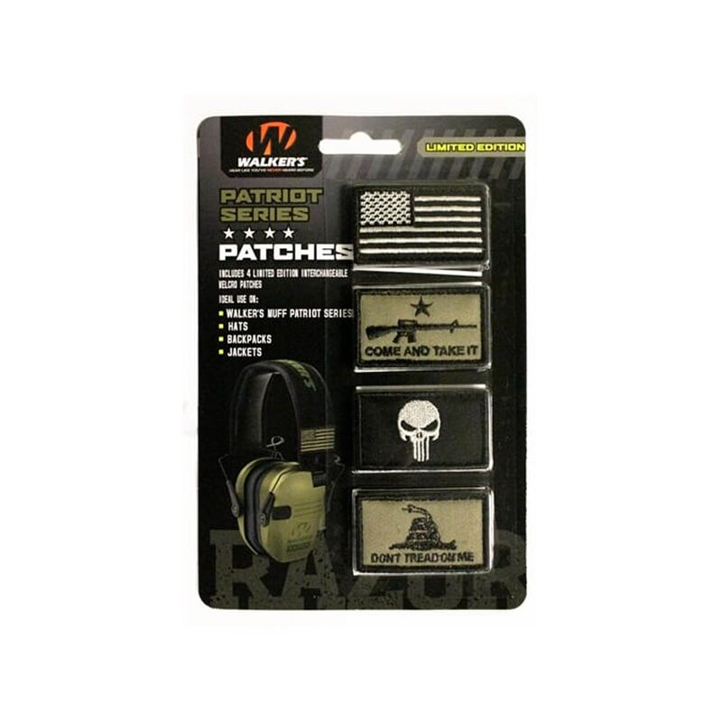 WALKER'S Razor Patriot Patch Kit Hook & Loop Attachable Embroidered Patch Set