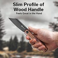 SENCUT Bronte Folding Pocket Knife with Front Flipper, 3.38 Inch 9Cr18MoV Reverse Tanto Blade