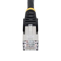 StarTech.com 6in CAT6a Ethernet Cable - Low Smoke Zero Halogen (LSZH) - 10 Gigabit 500MHz 100W PoE RJ45 S/FTP Black Network