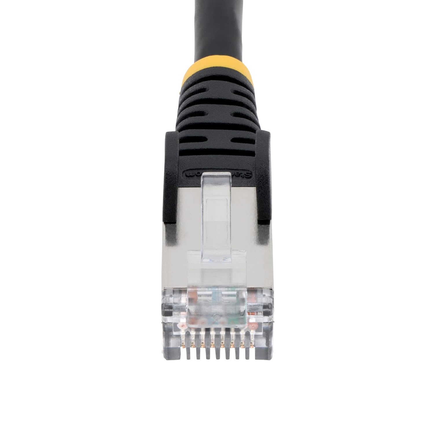 StarTech.com 6in CAT6a Ethernet Cable - Low Smoke Zero Halogen (LSZH) - 10 Gigabit 500MHz 100W PoE RJ45 S/FTP Black Network