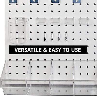Azar Displays 70-Piece Pegboard Wall Organizer Kit with 13.5" x 22" Panels