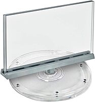 Azar Displays Revolving Acrylic Horizontal 2-Sided Sign Holders, 6-3/4in x 8-1/2in, Clear, Set Of 2 Holders