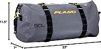 Plano Z-Series Roll-Top Waterproof Duffel with Backpack Straps, Gray with Yellow Accents, 500D PVC Fabric Fishing Dry Bag