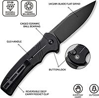 CIVIVI Cogent Button Lock Flipper Pocket Knife