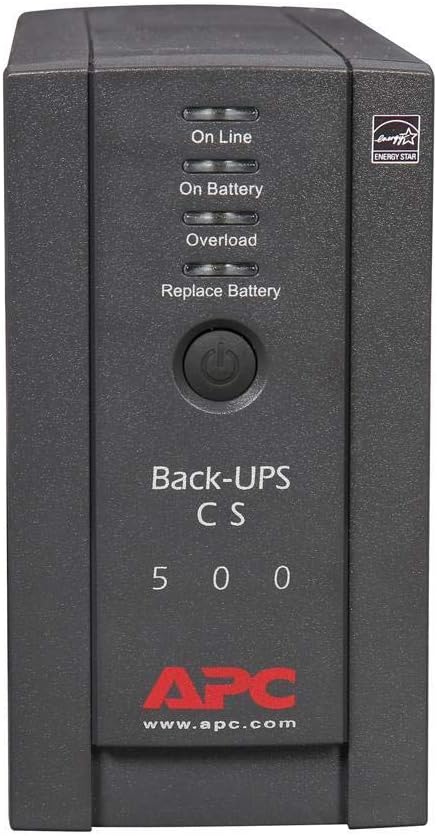 APC Back-UPS CS 500VA (BK500BLK) Battery Backup & Surge Protector