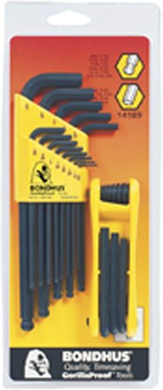 Bondhus 14189 Bonus Pack, Balldriver L-wrench Set #10937 (.050-3/8-Inch) & GorillaGrip Hex Fold-up Set #12589 (5/64-1/4-Inch)