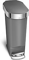 simplehuman Step Trash Can with LidShox, Steel Pedal & Liner Rim
