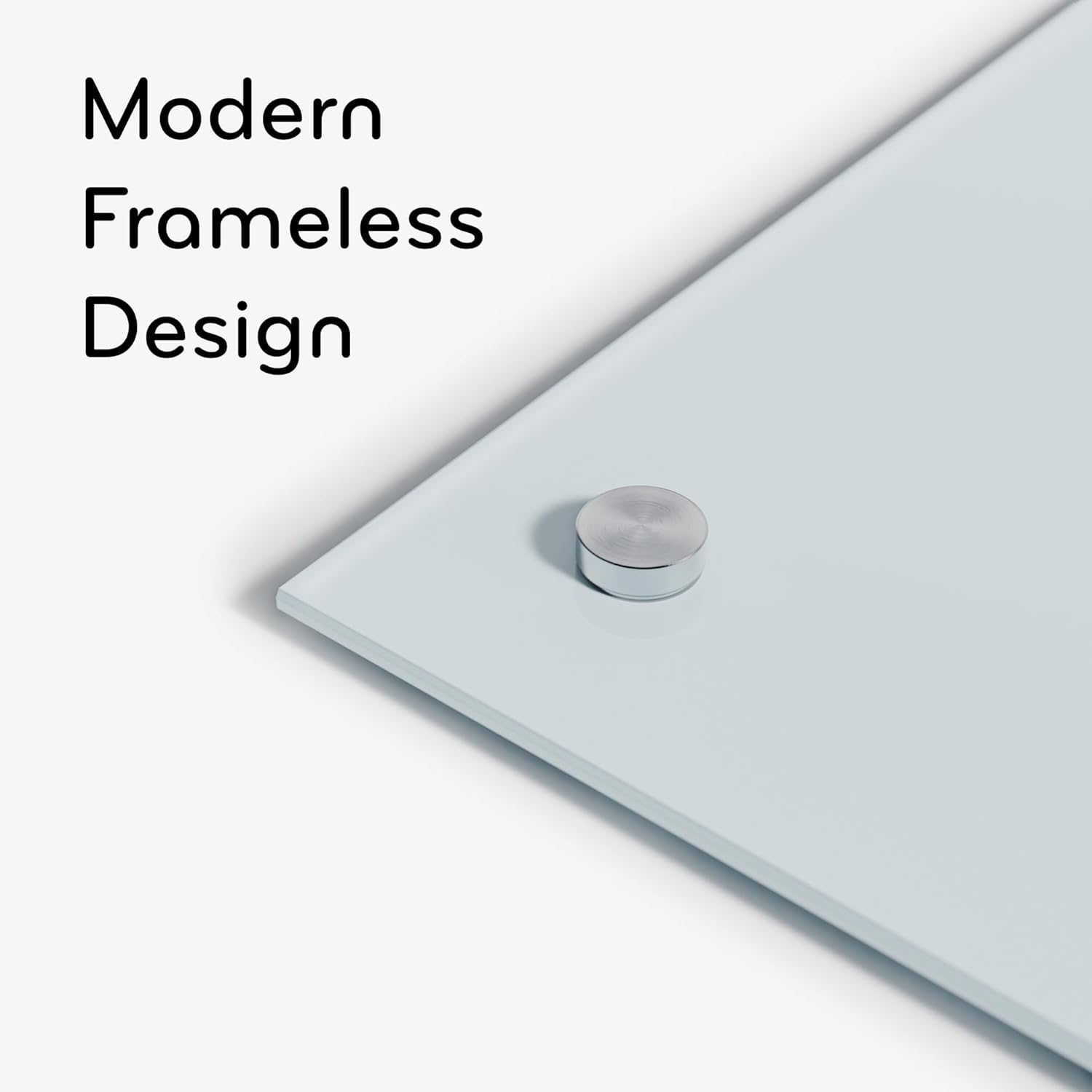 U BRANDS Glass Dry Erase Board, White Frosted Surface, Frameless