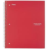 Five Star Spiral Notebook, 1 Subject, Graph Ruled Paper, 100 Sheets, 11" x 8-1/2" Sheet Size, Assorted Colors, Color Selected For You, 1 Count (06190)