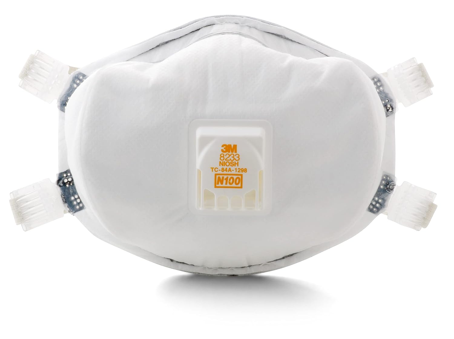 3M Personal Protective Equipment Particulate Disposable Respirator 8233, NIOSH APPROVED, Exhalation Valve, N100