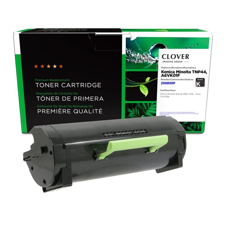 Clover Remanufactured Toner Cartridge Replacement for Konica Minolta TNP44 A6VK01F , Black