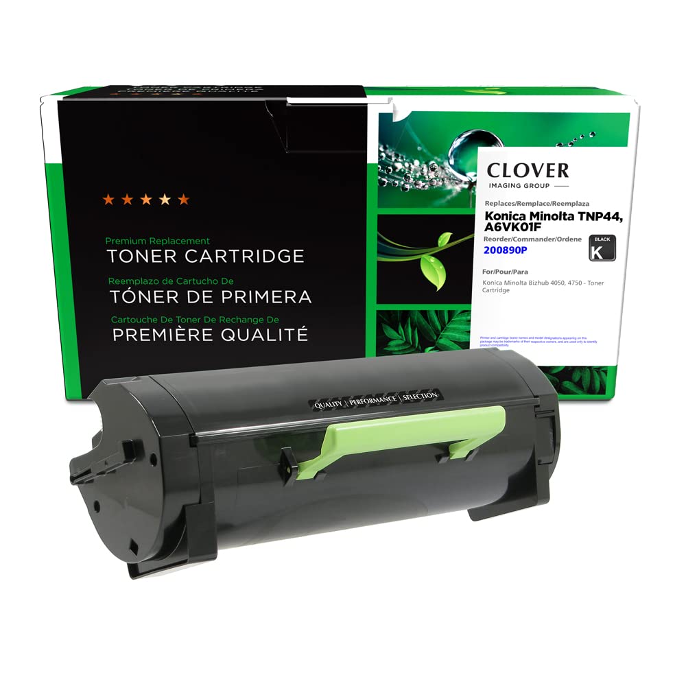 Clover Remanufactured Toner Cartridge Replacement for Konica Minolta TNP44 A6VK01F , Black