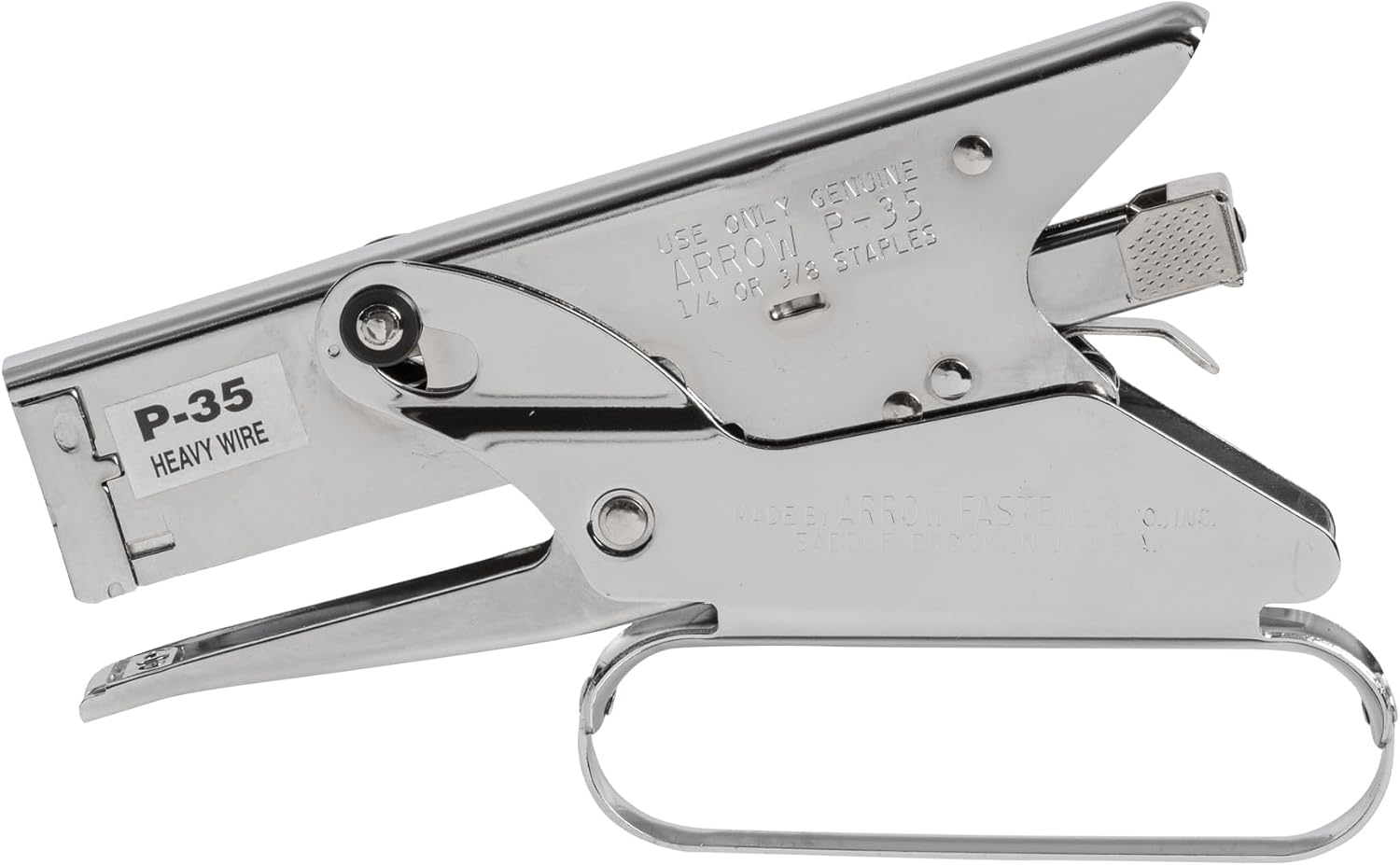 Arrow P35 Heavy Duty Handheld Plier Stapler for Crafts, Office, and Insulation, Uses 1/4-Inch and 3/8-Inch Staples