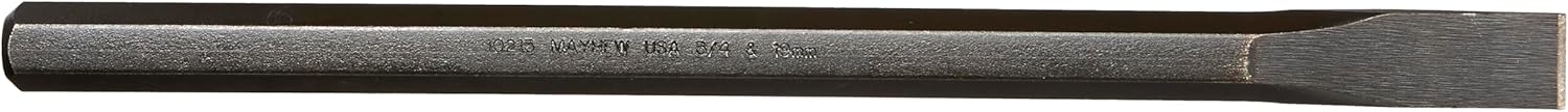 Mayhew Tools Extra Long Cold Chisels, 12 in Long, 3/4 in Cut, Black Oxide, 6 per box