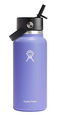 Hydro Flask Wide Mouth Flex Straw Cap Bottle - Insulated Stainless Steel