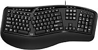 TruForm AKB-150UB-TAA Desktop Ergonomic Keyboard (TAA Compliant) 105-Key US Layout with Split Key Design Multimedia Keys