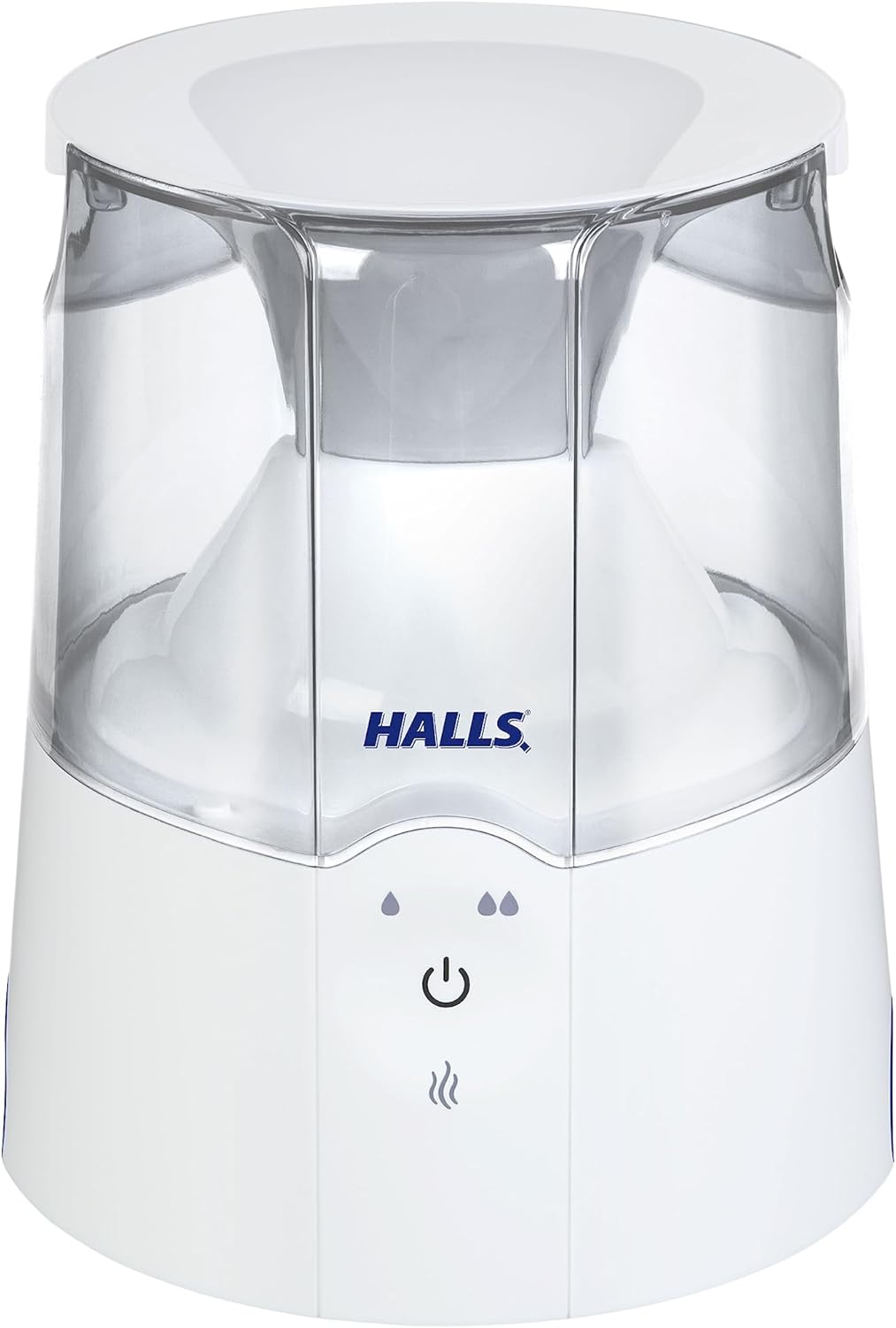 Crane x HALLS 2-in-1 Warm Mist Humidifier and Steam Inhaler, 0.5 Gallon, Blue & White