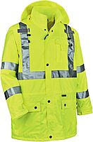 Ergodyne GloWear 8365 Rain Jacket, High Visibility, Reflective, ANSI Compliant outerwear Lime, X-Large