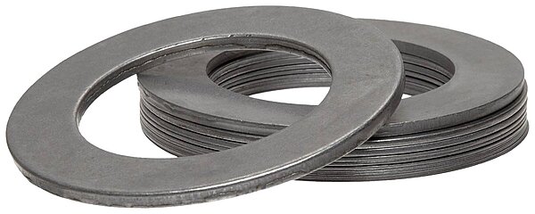 Steel Arbor Shim Assortment Kit, Matte, Full Hard, AISI 1008-1010 For Chemistry, 3/4'' ID, 1-1/8'' OD (Pack of 19)