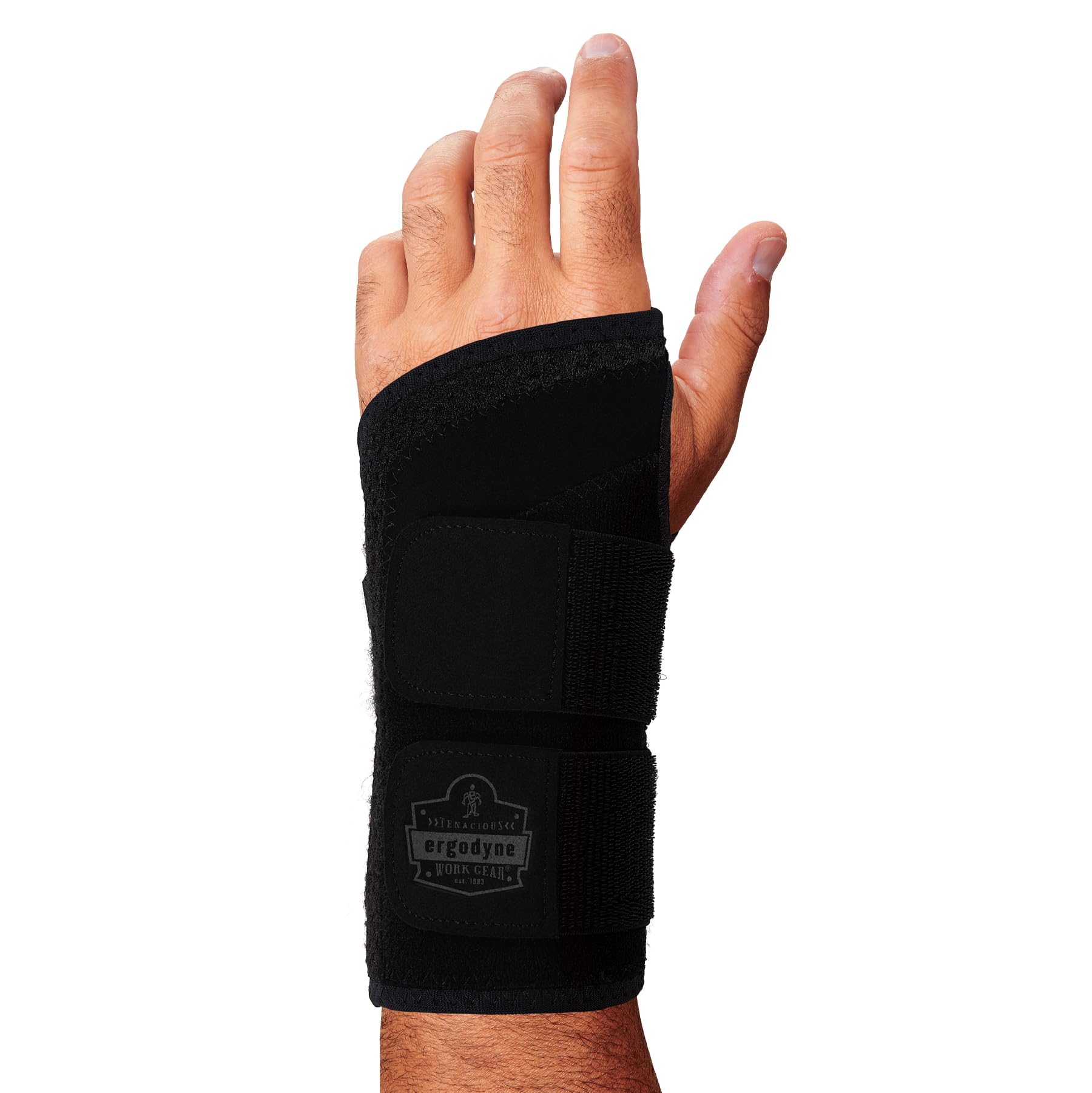 ERGODYNE ProFlex 4015 Wrist Brace Support with Open Center Semi-Rigid Palm Stay