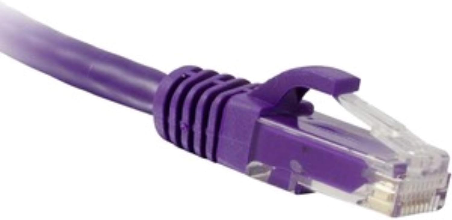 ENET CAT6 PURPLE 6 INCH PATCH CABLE WITH SNAGLESS MOLDED BOOT (UTP) HIGH-QUALITY