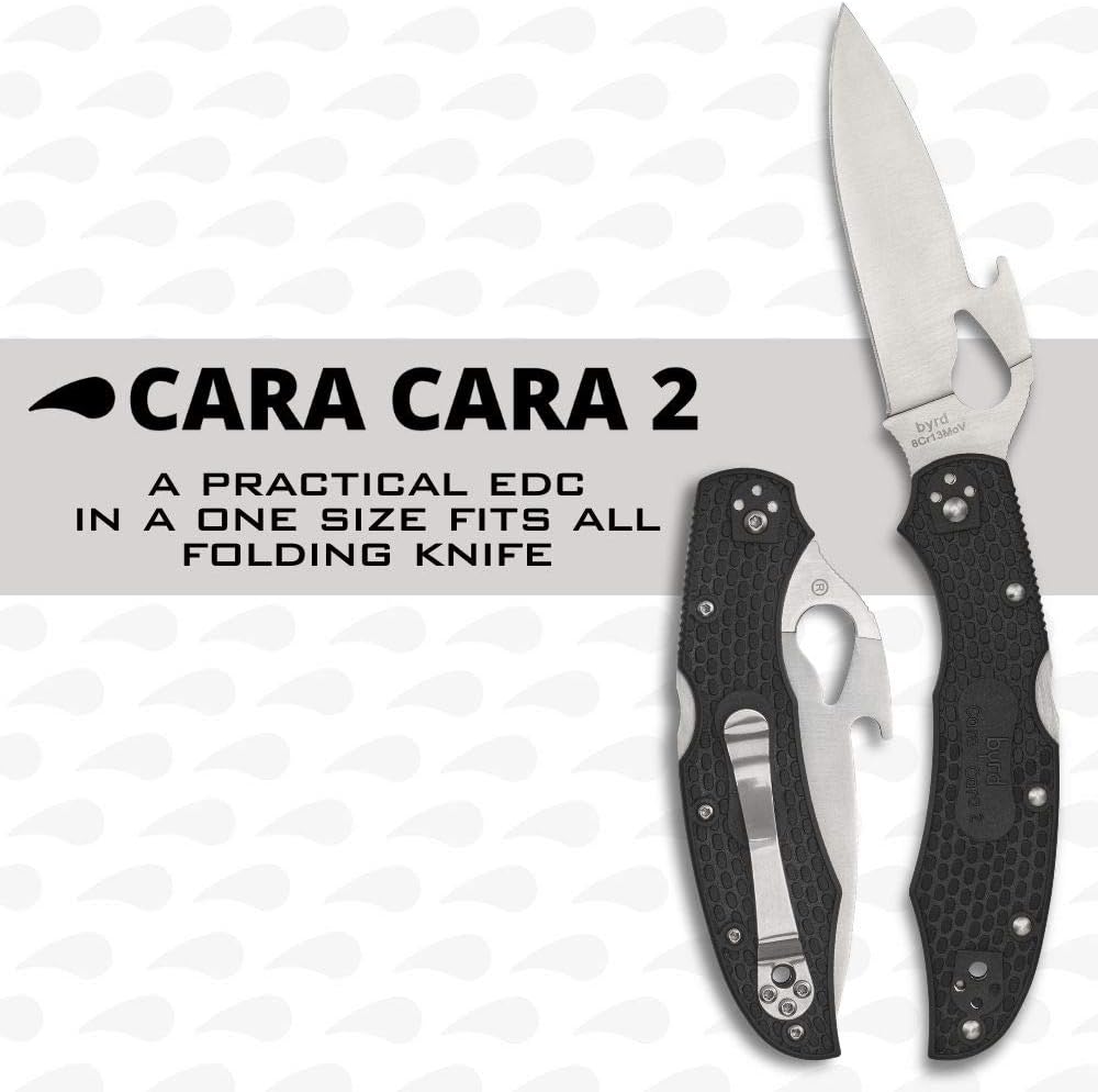 Spyderco Cara Cara 2 PlainEdge Lightweight Knife with Emerson Opener, FRN Handle