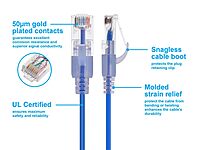 Monoprice SlimRun Cat6A Ethernet Patch Cable - 30AWG UTP Snagless RJ45 10G