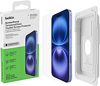 Belkin ScreenForce TemperedGlass Treated Screen Protector for iPhone 16 Plus, 15