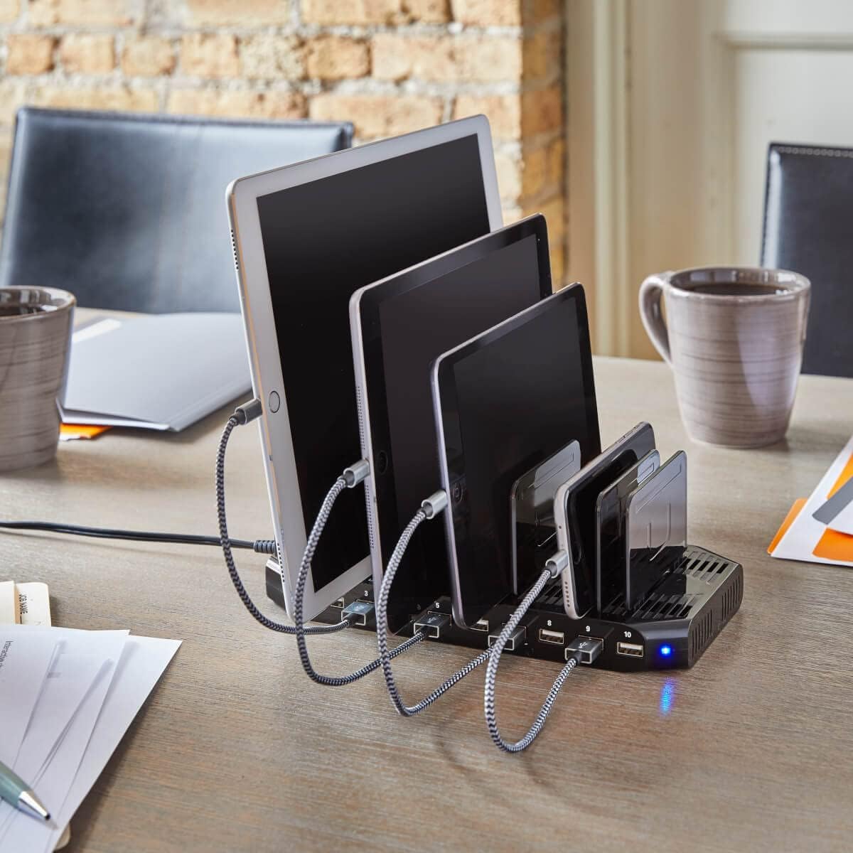 TRIPP LITE USB Charging Station with Storage and Adjustable Brackets