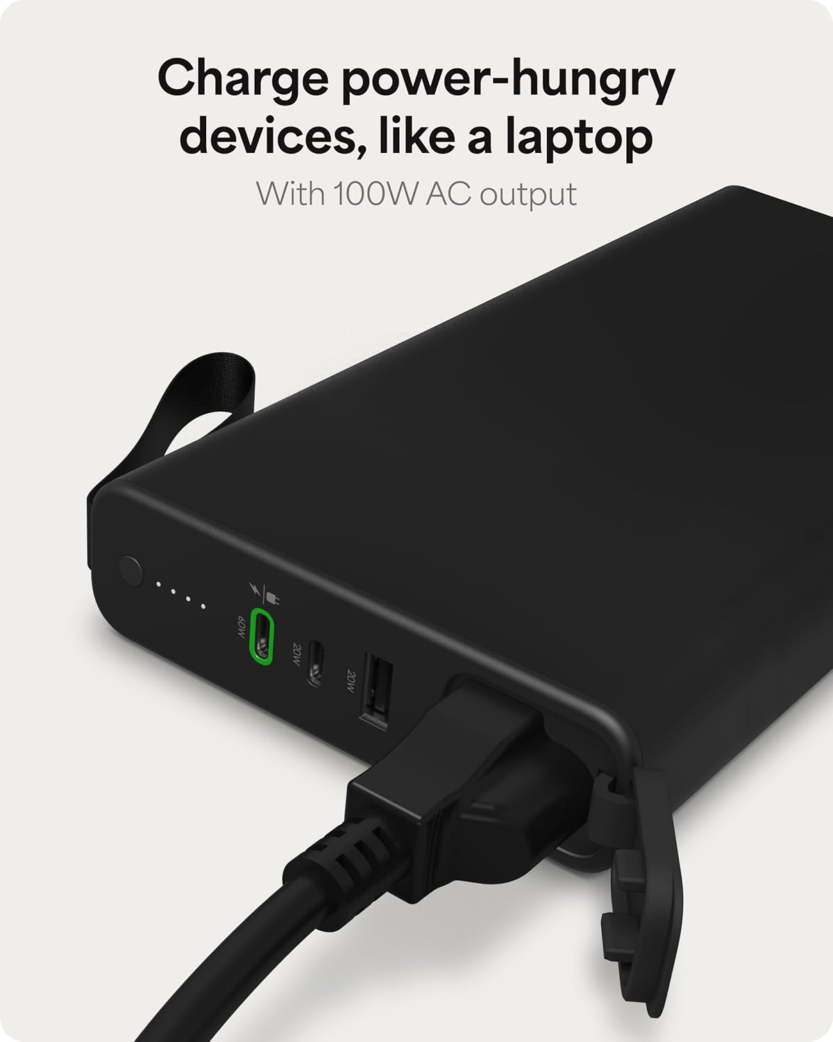mophie powerstation pro AC (2023) - 27,000 mAh External Battery Compatible with MacBook & iPad, 100W AC, 60W USB-C PD