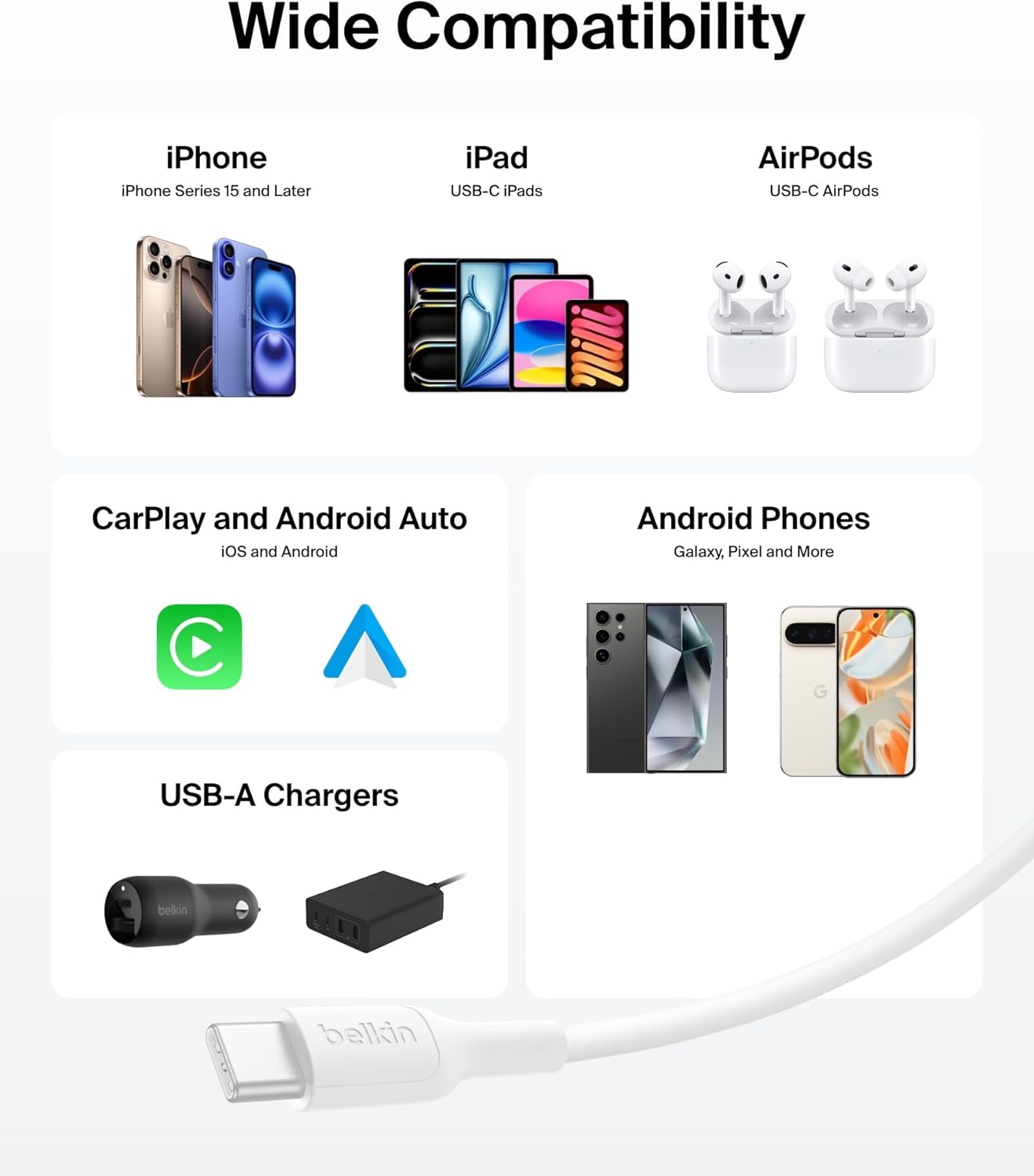 Belkin Eco Braided USB-A to USB-C Cable