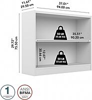 Bush Furniture Universal Bookcase - Storage and Display Bookshelf for Home or Office