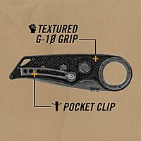 Gerber Gear Remix Folding Knife - 3" Partially Serrated Edge Pocket Knife - EDC Gear and Equipment - Black Serrated Edge-Black