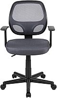 FLASH FURNITURE Flash Fundamentals Mid-Back Mesh Swivel Ergonomic Task Office Chair with Arms
